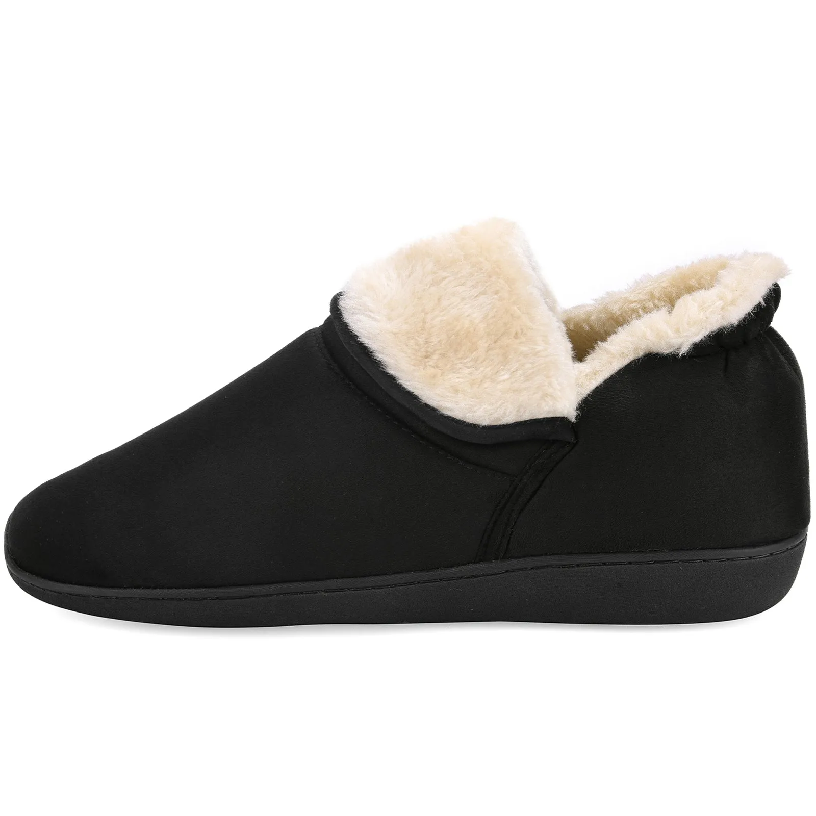 VONMAY Men's Faux Fur Suede House Bootie Slippers Memory Foam Slippers Anti-Skid Winter Boot Indoor Outdoor