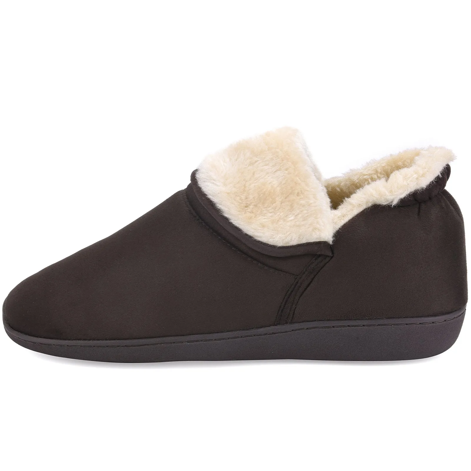 VONMAY Men's Faux Fur Suede House Bootie Slippers Memory Foam Slippers Anti-Skid Winter Boot Indoor Outdoor