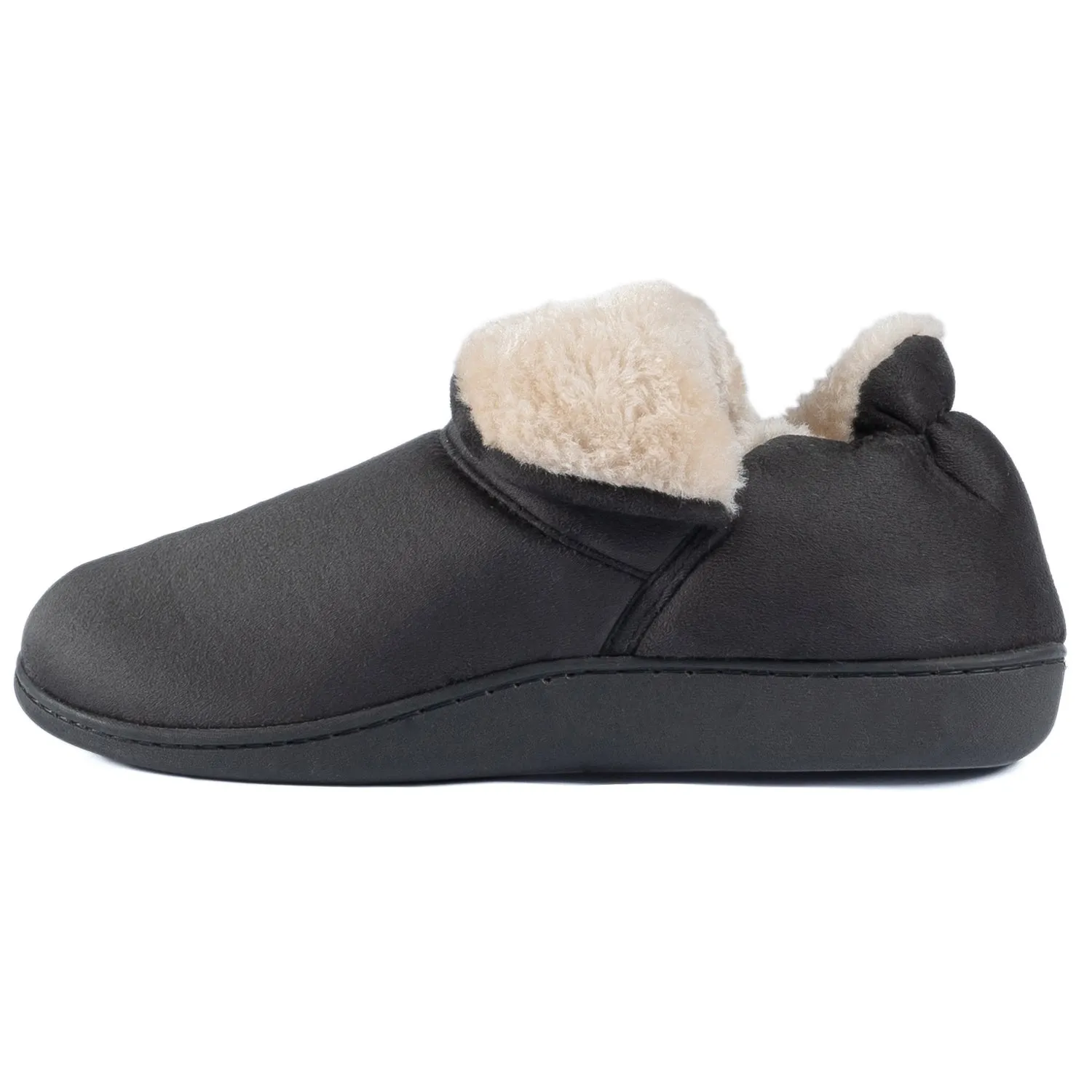 VONMAY Men's Faux Fur Suede House Bootie Slippers Memory Foam Slippers Anti-Skid Winter Boot Indoor Outdoor