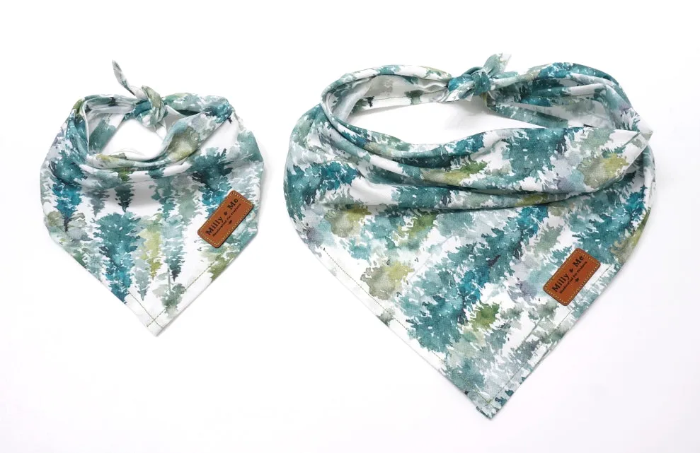 Watercolour Evergreen Trees - Pet Bandana