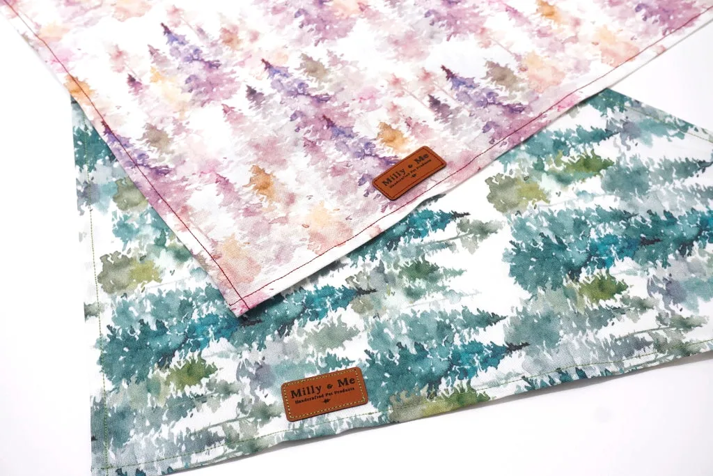 Watercolour Evergreen Trees - Pet Bandana