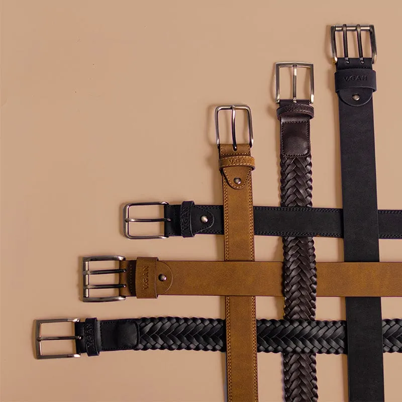 Weave Men's Vegan Leather Belt | Black
