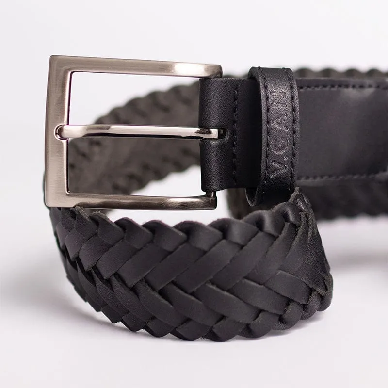 Weave Men's Vegan Leather Belt | Black