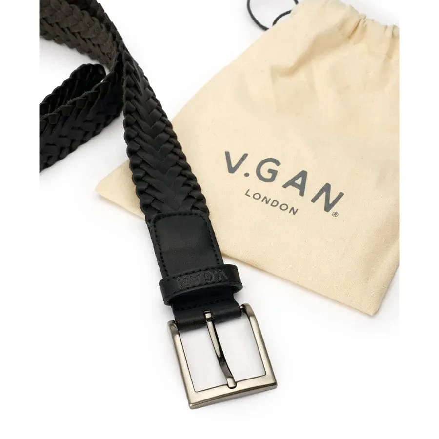 Weave Men's Vegan Leather Belt | Black