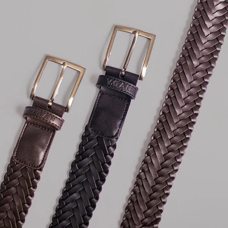 Weave Men's Vegan Leather Belt | Black