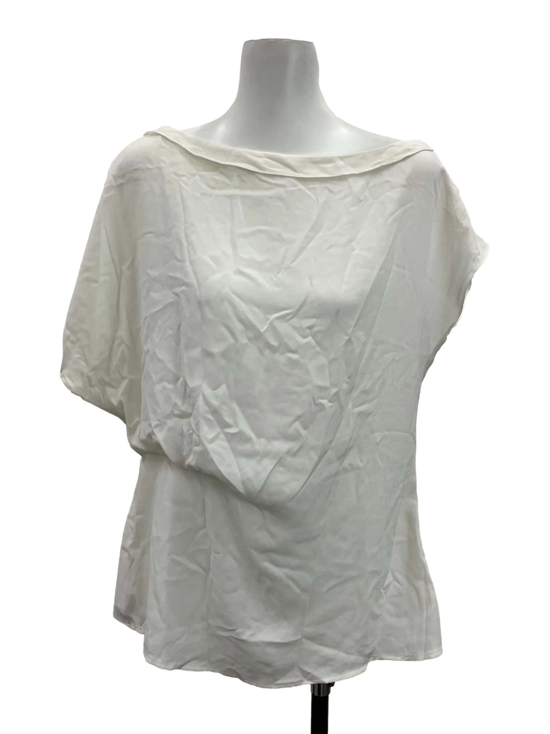 White Asymmetrical Blouse