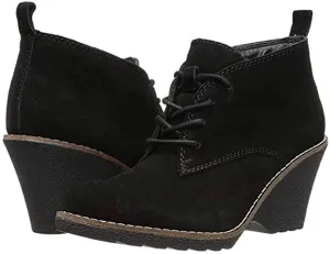 White Mountain Lambert, Black Suede Womens Bootie, Szie 11