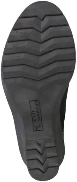 White Mountain Lambert, Black Suede Womens Bootie, Szie 11