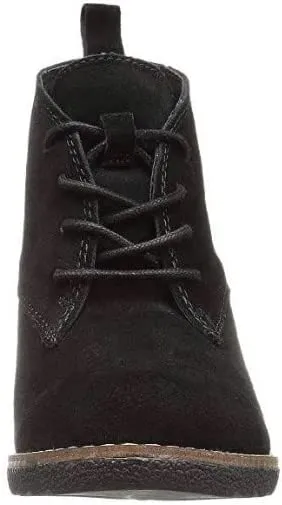 White Mountain Lambert, Black Suede Womens Bootie, Szie 11