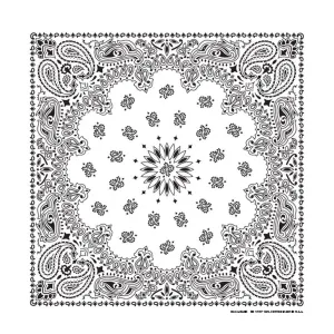 White Paisley Bandana