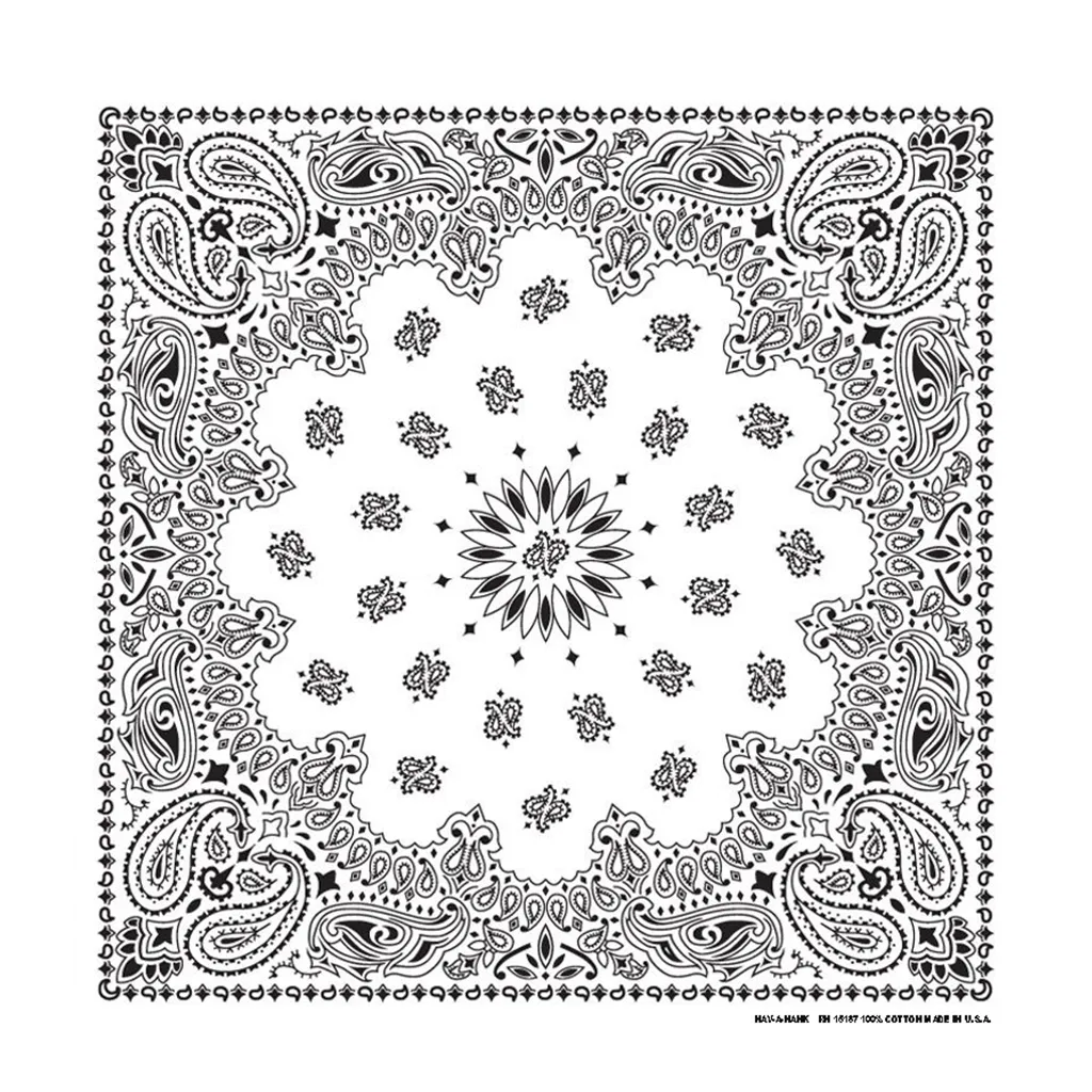 White Paisley Bandana