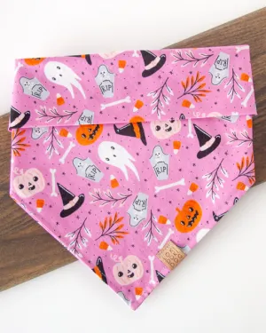 Wickedly Pink Halloween Dog Bandana