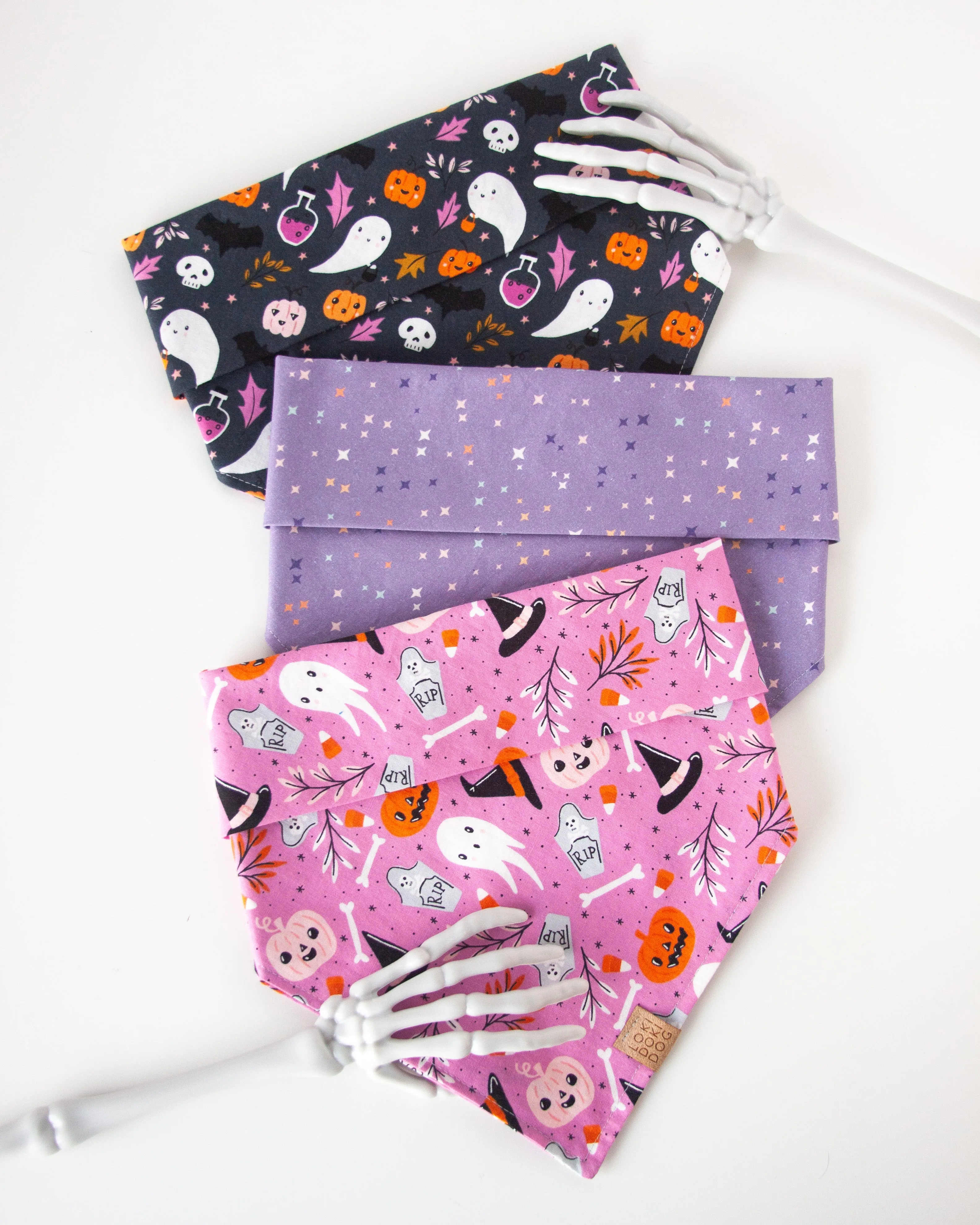 Wickedly Pink Halloween Dog Bandana