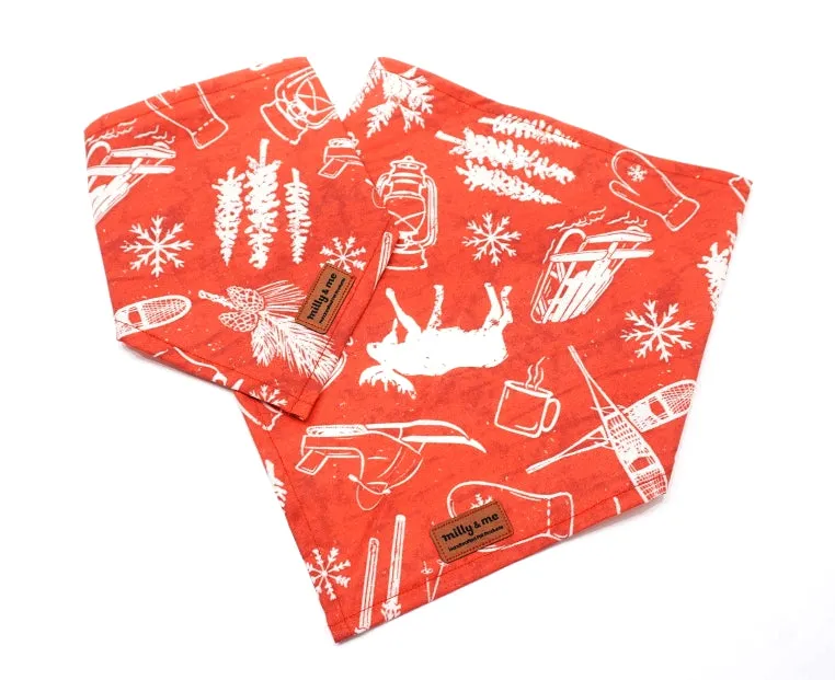 Winter Cabin Red - Pet Bandana