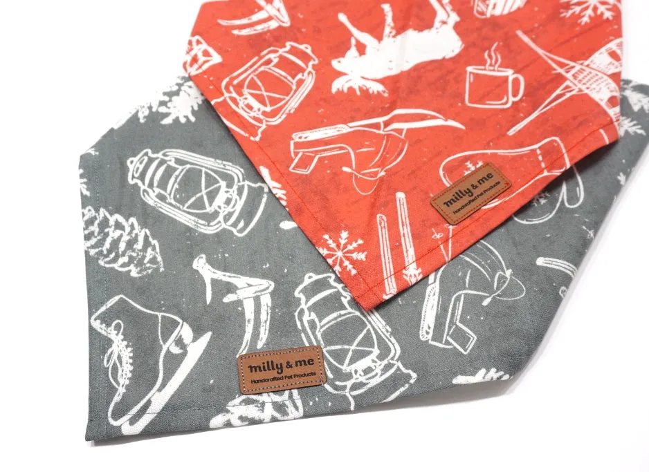 Winter Cabin Red - Pet Bandana