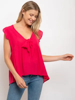 WOMEN'S FRONT TIE TUNIC TOP