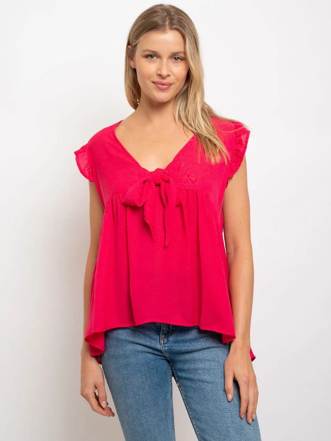 WOMEN'S FRONT TIE TUNIC TOP