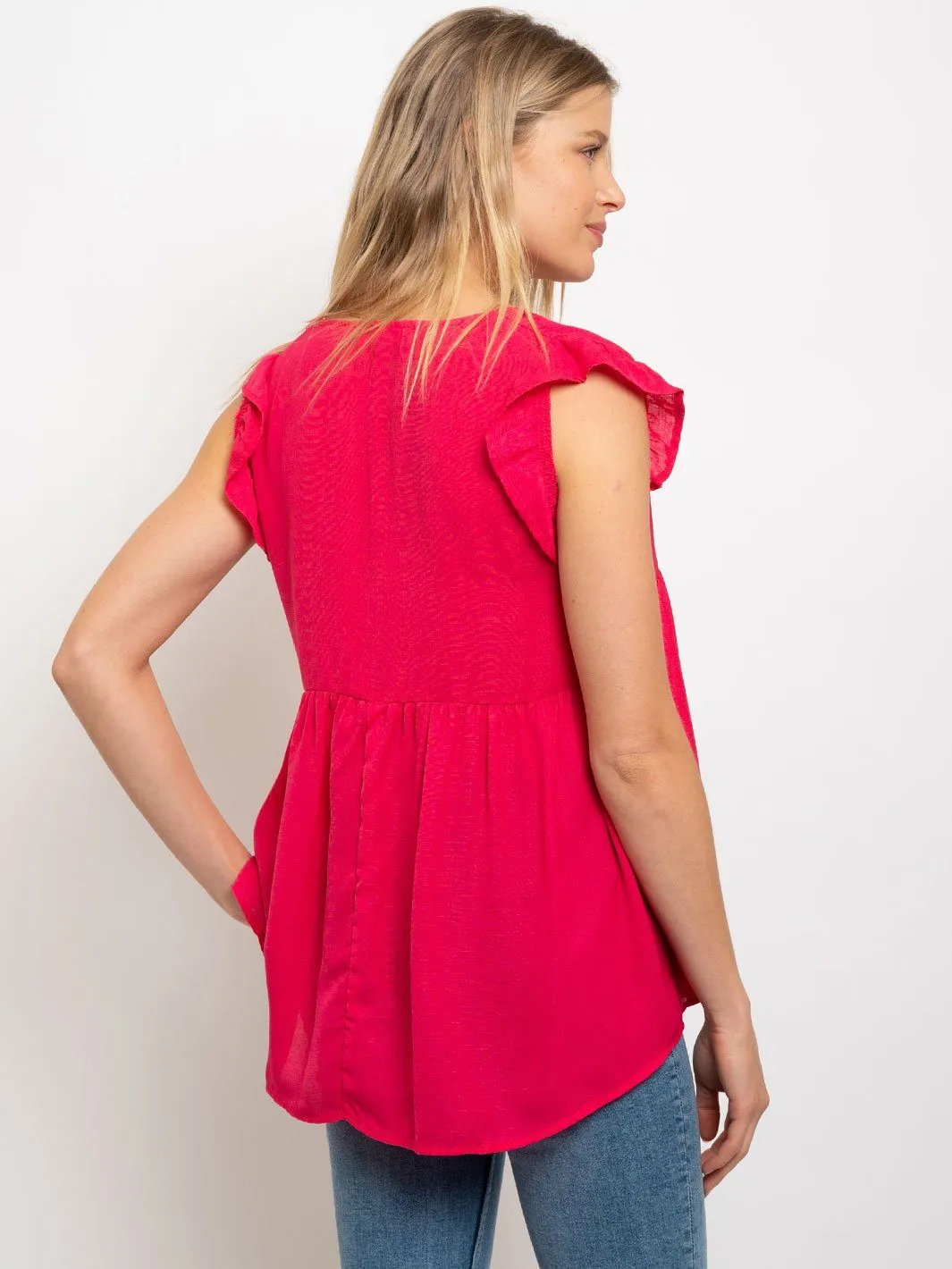 WOMEN'S FRONT TIE TUNIC TOP