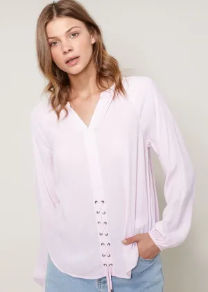 Women's Lace Up Blouse