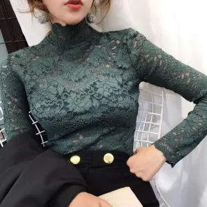 Women’s Long Sleeve Lace Blouse