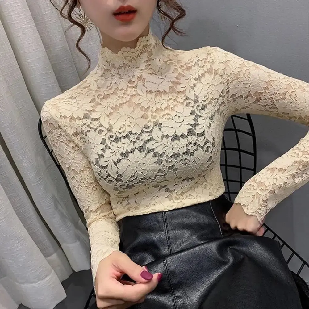 Women’s Long Sleeve Lace Blouse