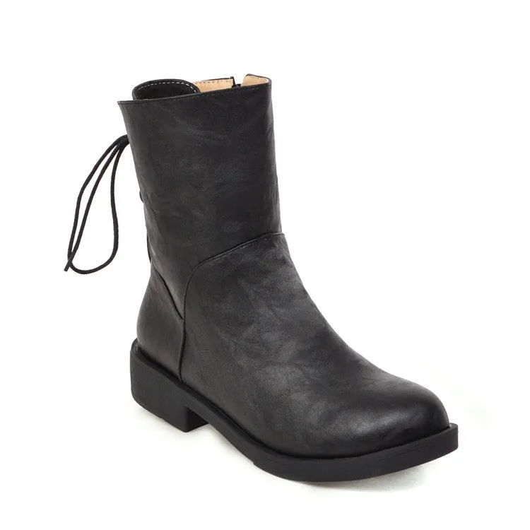 Women's  Low Heel Short Boots