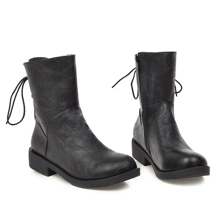 Women's  Low Heel Short Boots