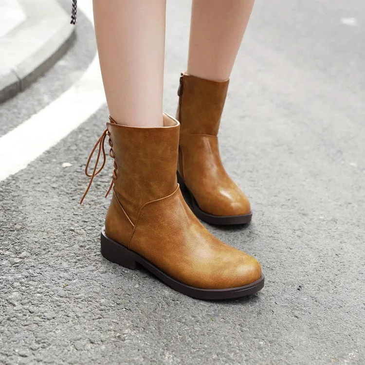 Women's  Low Heel Short Boots