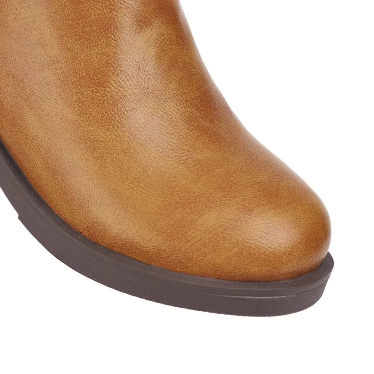 Women's  Low Heel Short Boots