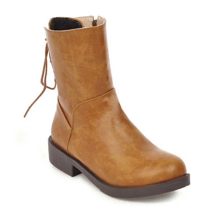 Women's  Low Heel Short Boots