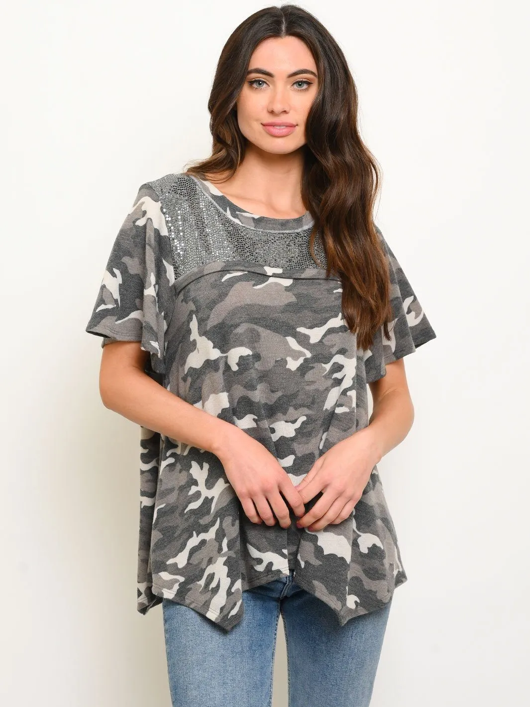 WOMEN'S SHORT SLEEVE ARMY TUNIC TOP