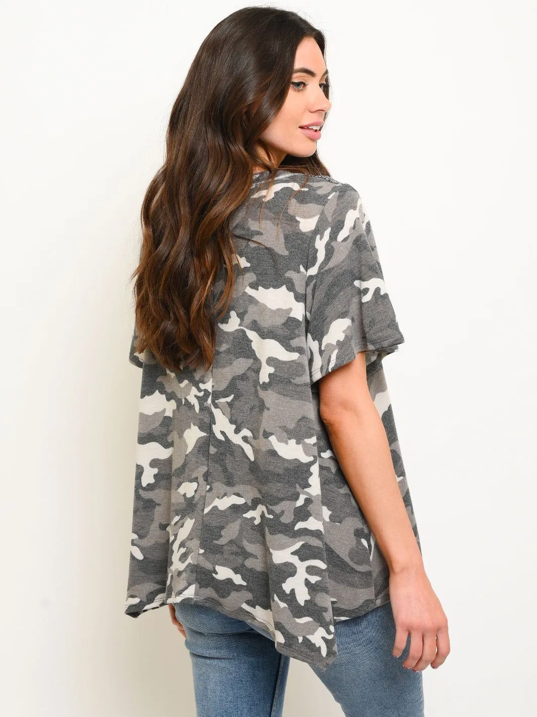 WOMEN'S SHORT SLEEVE ARMY TUNIC TOP