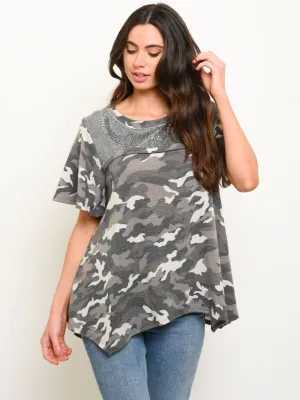 WOMEN'S SHORT SLEEVE ARMY TUNIC TOP