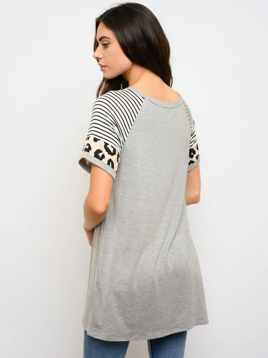 WOMEN'S SHORT SLEEVE TUNIC TOP
