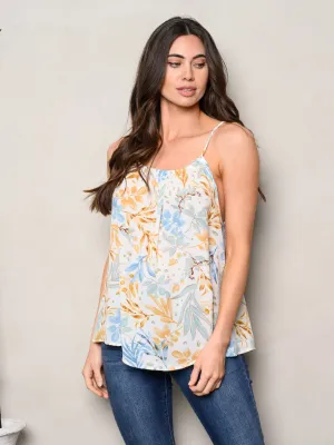 WOMEN'S SLEEVELESS FLORAL TANK TOP