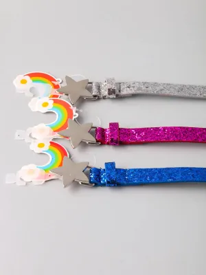 WOMEN'S START BUCKLE SHIMMER WAIST BELT