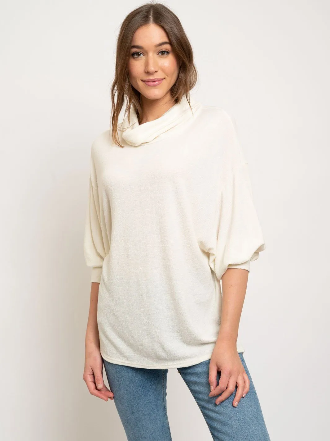 WOMEN'S TURTLE NECK TUNIC TOP