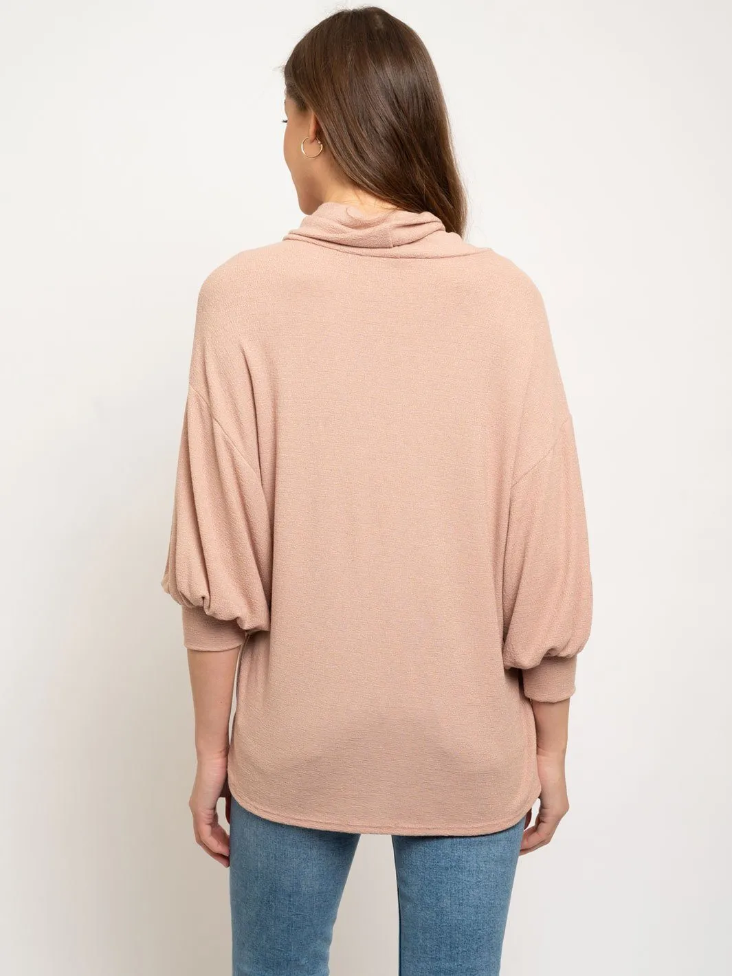 WOMEN'S TURTLE NECK TUNIC TOP