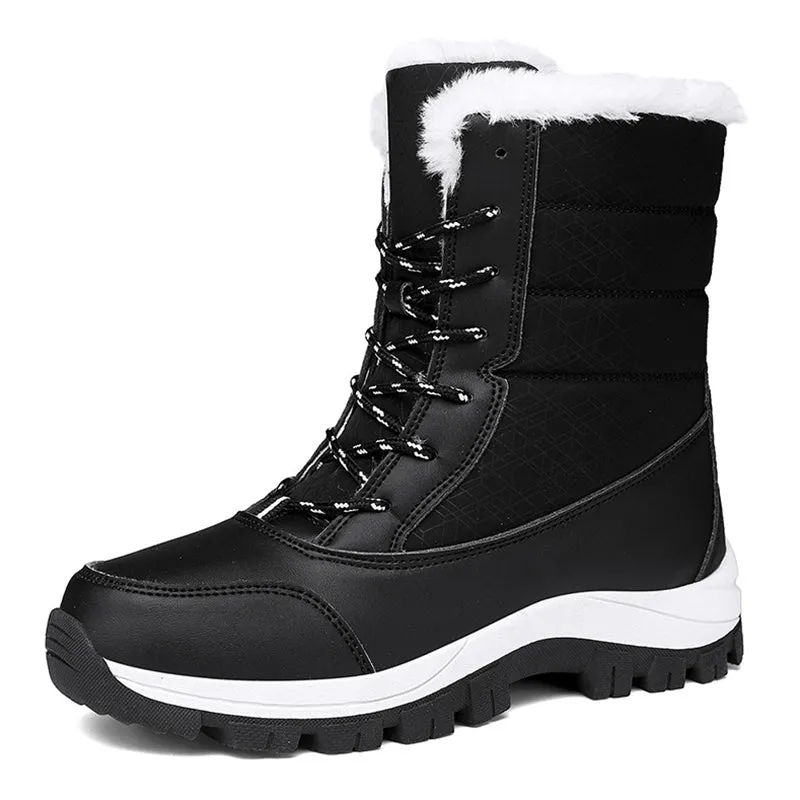 Women's Winter Fashion Non-Slip Warm Plush Windproof Long Boots