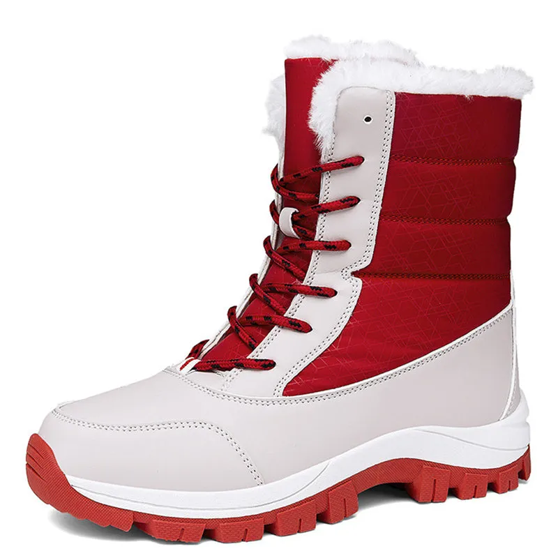Women's Winter Fashion Non-Slip Warm Plush Windproof Long Boots