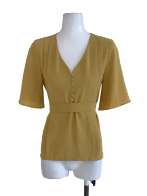 Yellow Plain Blouse