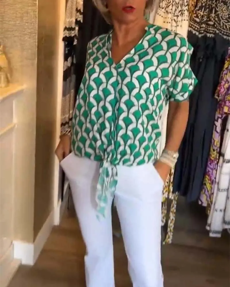 Zarae™ - Geometric Print Top