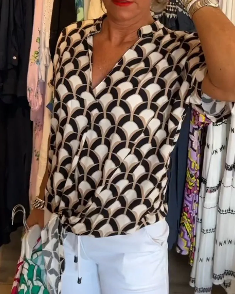 Zarae™ - Geometric Print Top
