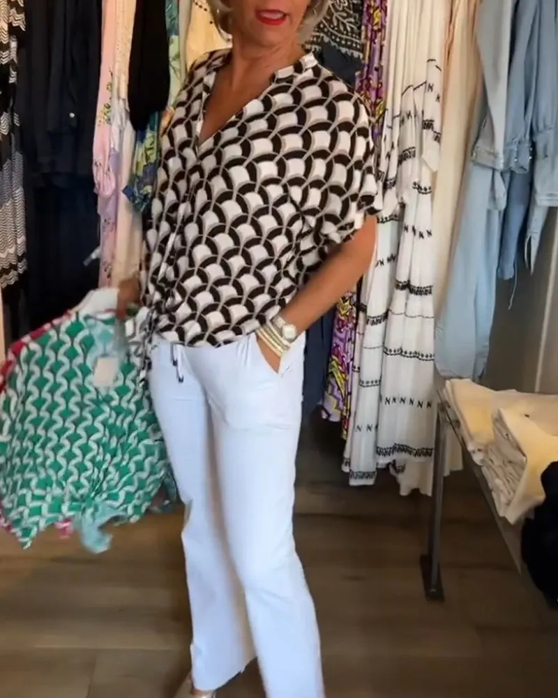Zarae™ - Geometric Print Top