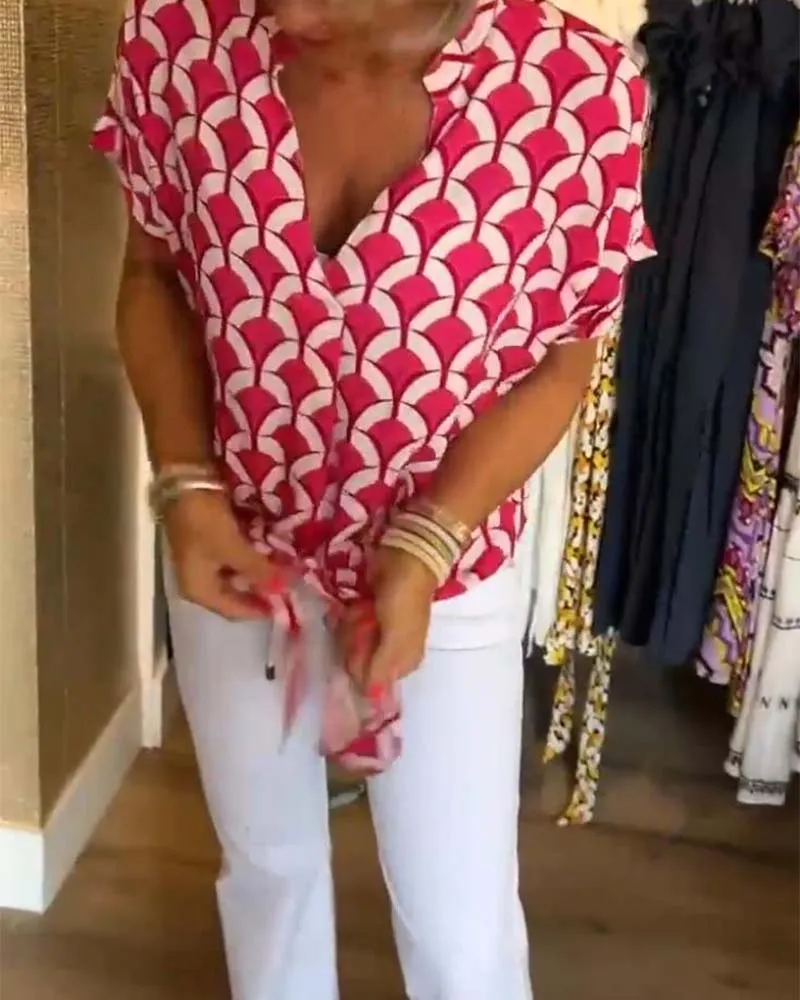 Zarae™ - Geometric Print Top