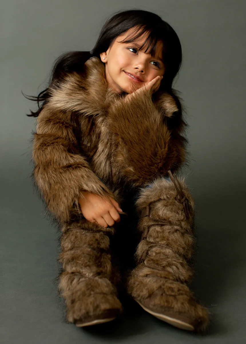 Zoe Boots in Faux Wolf