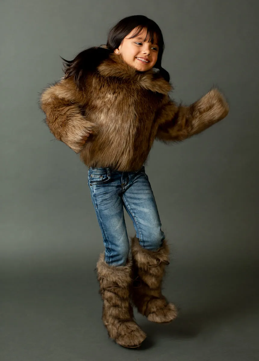Zoe Boots in Faux Wolf
