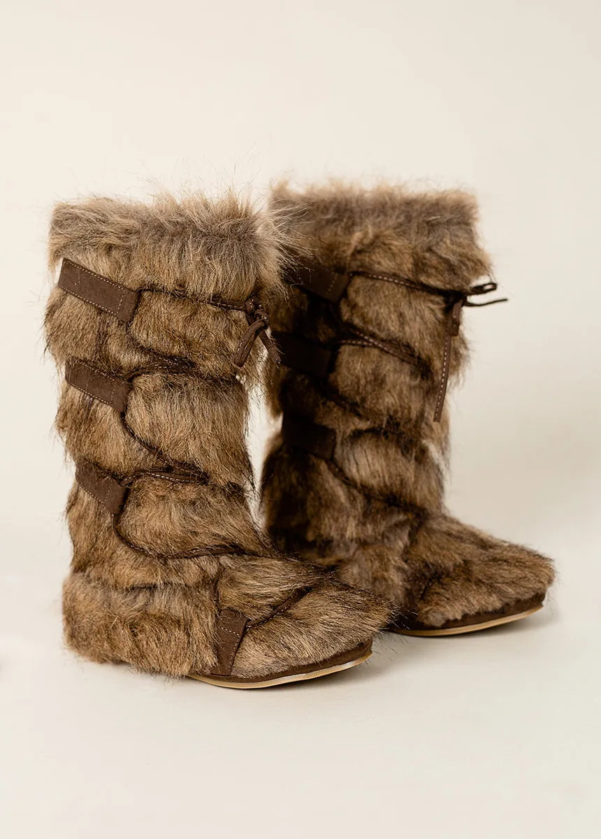 Zoe Boots in Faux Wolf